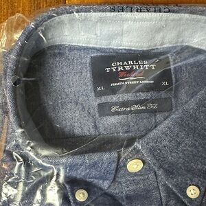 Charles Tyrwhitt Blue Button-Up Shirt